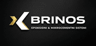 Logotip podjetja Brinos: epoksidni in mikrocementni sistemi.